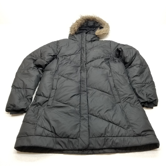 columbia puffer jacket with fur hood